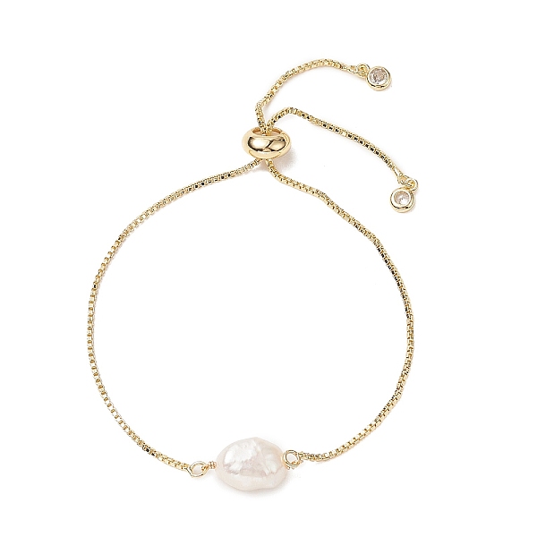 PandaHall Oval Natural Pearl Beaded Slider Bracelet, Brass Jewelry for Women, Golden, Inner Diameter: 3/8~2-1/2 inch(1~6.4cm) Pearl Oval
PandaHall Oval Natural Pearl Beaded Slider Bracelet, Brass Jewelry for Women, Golden, Inner Diameter: 3/8~2-1/2 inch(1~6.4cm) Pearl Oval