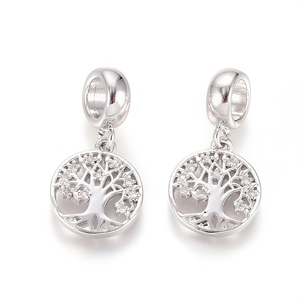 PandaHall Brass Micro Pave Clear Cubic Zirconia European Dangle Charms, Large Hole Pendants, Flat Round with Tree of Life, Platinum, 23mm...
PandaHall Brass Micro Pave Clear Cubic Zirconia European Dangle Charms, Large Hole Pendants, Flat Round with Tree of Life, Platinum, 23mm...