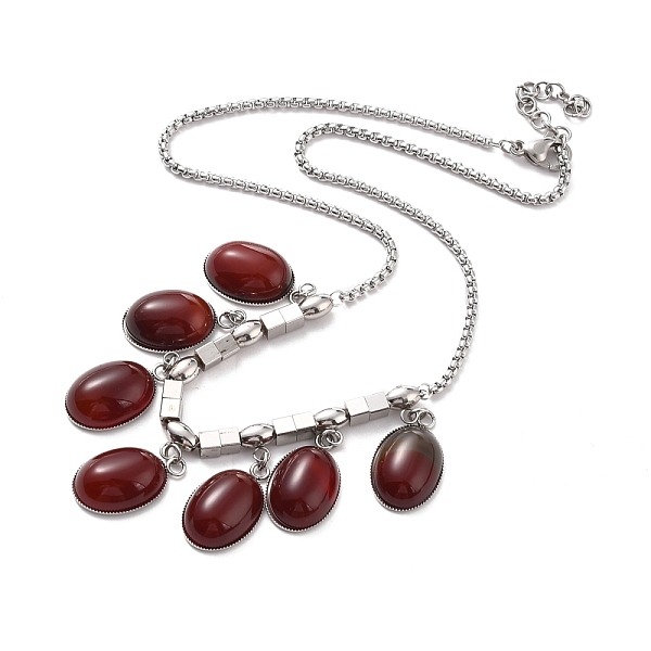 PandaHall Agate+Crystal Pendant Necklaces, with 304 Stainless Steel Box Chain and 201 Stainless Steel Lobster Claw Clasps, 43cm...
PandaHall Agate+Crystal Pendant Necklaces, with 304 Stainless Steel Box Chain and 201 Stainless Steel Lobster Claw Clasps, 43cm...