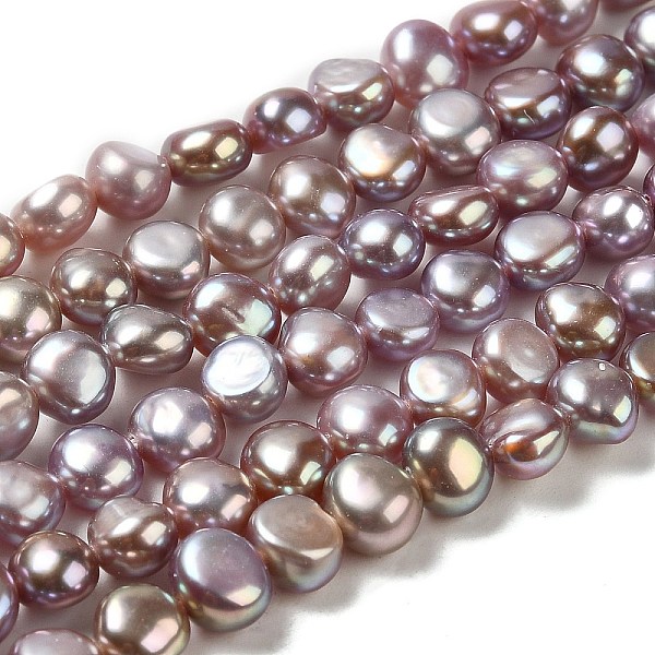 PandaHall Natural Cultured Freshwater Pearl Beads Strands, Two Sides Polished, Grade 6A+, Thistle, 5~6x5.5~6x4.5~5mm, Hole: 0.6mm, about..., Purple
PandaHall Natural Cultured Freshwater Pearl Beads Strands, Two Sides Polished, Grade 6A+, Thistle, 5~6x5.5~6x4.5~5mm, Hole: 0.6mm, about..., Purple
