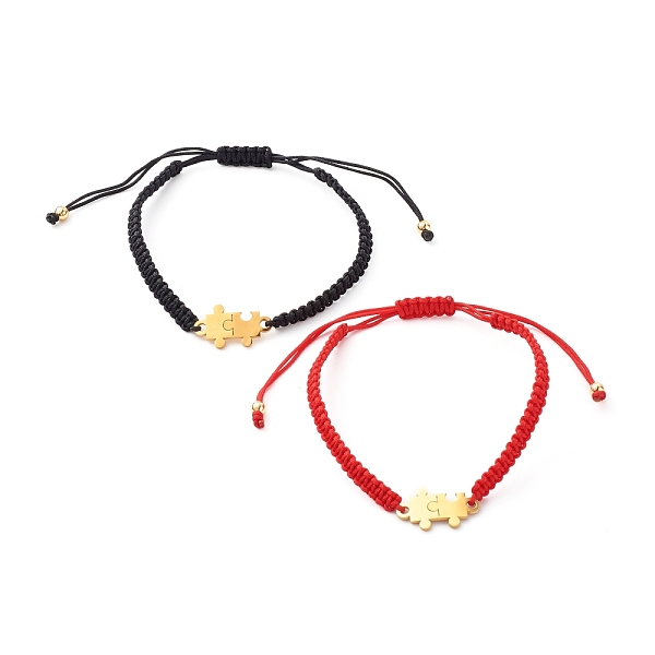 PandaHall Nylon Thread Braided Bead Bracelet Sets, with Puzzle Pieces 304 Stainless Steel Links, Brass Beads, Mixed Color, 1/4 inch(0.5cm)..., Multicolor
PandaHall Nylon Thread Braided Bead Bracelet Sets, with Puzzle Pieces 304 Stainless Steel Links, Brass Beads, Mixed Color, 1/4 inch(0.5cm)..., Multicolor