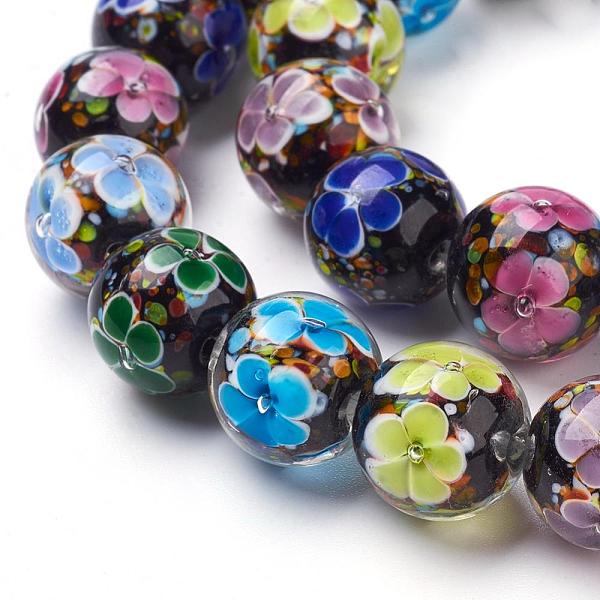PandaHall Handmade Inner Flower Lampwork Beads Strands, Round, Colorful, 14mm, Hole: 2mm, 25pcs/strand, 12.99 inch Lampwork Round
PandaHall Handmade Inner Flower Lampwork Beads Strands, Round, Colorful, 14mm, Hole: 2mm, 25pcs/strand, 12.99 inch Lampwork Round