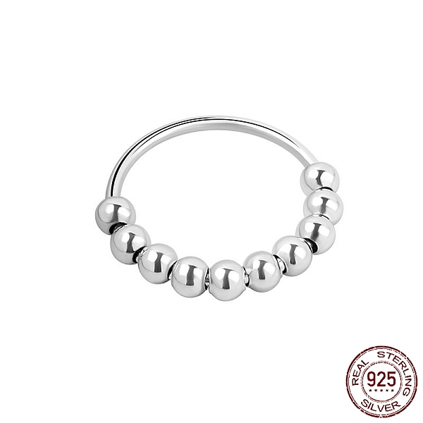 PandaHall Rhodium Plated 925 Sterling Silver Finger Rings, Rotating Beaded Ring for Calming Worry, Platinum, US Size 6(16.5mm) Sterling...
PandaHall Rhodium Plated 925 Sterling Silver Finger Rings, Rotating Beaded Ring for Calming Worry, Platinum, US Size 6(16.5mm) Sterling...