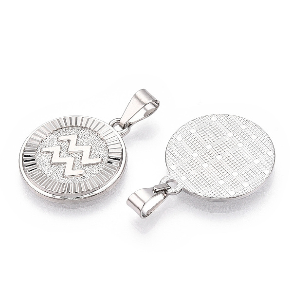 PandaHall Brass Pendants, Twelve Constellations, Flat Round, Platinum, 24x20.5x2mm, Hole: 3.5x7mm Brass Flat Round
PandaHall Brass Pendants, Twelve Constellations, Flat Round, Platinum, 24x20.5x2mm, Hole: 3.5x7mm Brass Flat Round