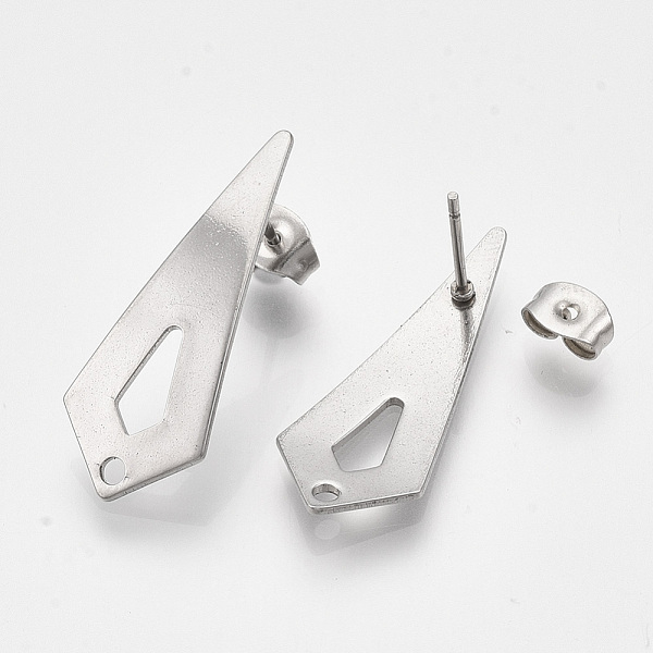 PandaHall 201 Stainless Steel Stud Earring Findings, with Ear Nuts and 304 Stainless Steel Pins, Cone, Stainless Steel Color, 28x11mm, Hole...
PandaHall 201 Stainless Steel Stud Earring Findings, with Ear Nuts and 304 Stainless Steel Pins, Cone, Stainless Steel Color, 28x11mm, Hole...