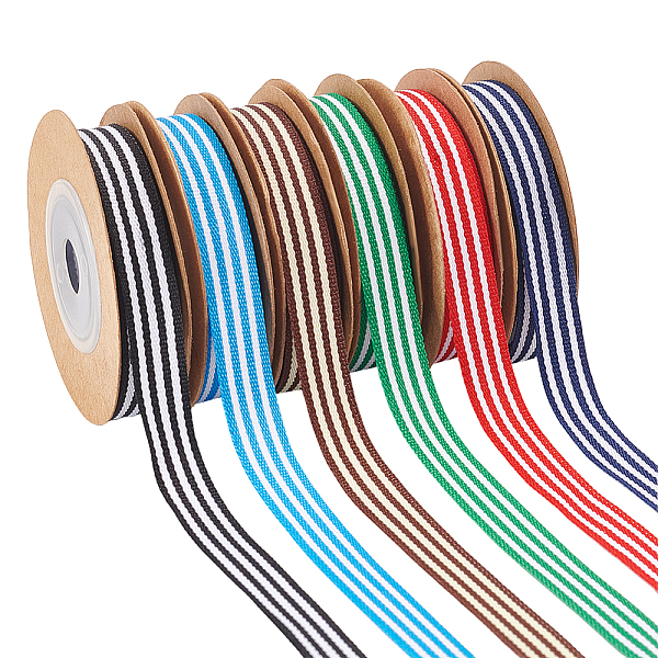 PandaHall 6 Rolls 6 Colors Polyester Stripe Ribbons, Garment Accessories, Mixed Color, 3/8 inch(10mm), about 5 yards/Roll, 1 color/roll..., Multicolor
PandaHall 6 Rolls 6 Colors Polyester Stripe Ribbons, Garment Accessories, Mixed Color, 3/8 inch(10mm), about 5 yards/Roll, 1 color/roll..., Multicolor