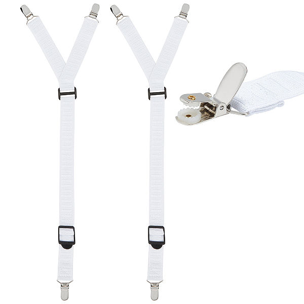 PandaHall Y-shape Adjustable Garter Strap, No-slip Sock Clamp, Men's Shirt Stay, with Iron Clip, Wedding Garment Accessories, White...
PandaHall Y-shape Adjustable Garter Strap, No-slip Sock Clamp, Men's Shirt Stay, with Iron Clip, Wedding Garment Accessories, White...