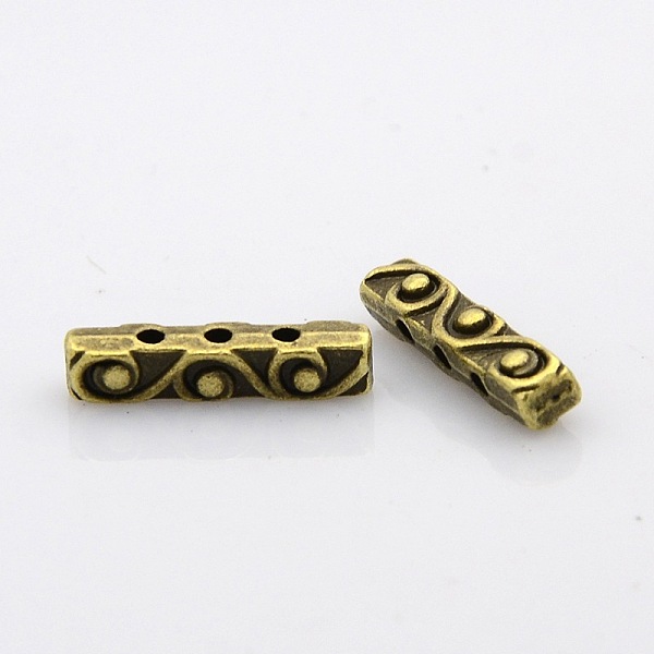 PandaHall Tibetan Style Alloy Spacer Bars, Cuboid, Lead Free & Cadmium Free, Antique Bronze Color, 18x4x5mm, Hole: 1.5mm Alloy Cuboid
PandaHall Tibetan Style Alloy Spacer Bars, Cuboid, Lead Free & Cadmium Free, Antique Bronze Color, 18x4x5mm, Hole: 1.5mm Alloy Cuboid