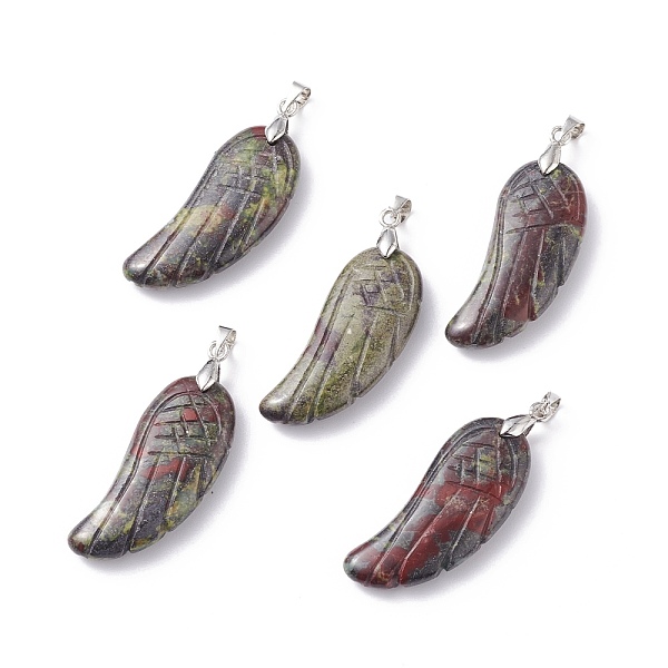 PandaHall Natural Dragon Blood Pendants, with Platinum Plated Brass Loops, Wing, 36x15~16.6x6.5~7.7mm, Hole: 5x4mm Dragon Blood Wing
PandaHall Natural Dragon Blood Pendants, with Platinum Plated Brass Loops, Wing, 36x15~16.6x6.5~7.7mm, Hole: 5x4mm Dragon Blood Wing