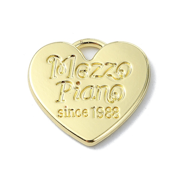 PandaHall Rack Plating Alloy Pendants, Heart, Golden, 17.5x18.5x2mm, Hole: 4x3mm Alloy Heart
PandaHall Rack Plating Alloy Pendants, Heart, Golden, 17.5x18.5x2mm, Hole: 4x3mm Alloy Heart