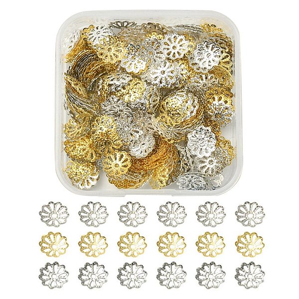 PandaHall 300Pcs 3 Colors Flower Iron Bead Caps, Multi-Petal, Mixed Color, 9x1.5mm, Hole: 1~1.5mm, 100pcs/color Iron
PandaHall 300Pcs 3 Colors Flower Iron Bead Caps, Multi-Petal, Mixed Color, 9x1.5mm, Hole: 1~1.5mm, 100pcs/color Iron