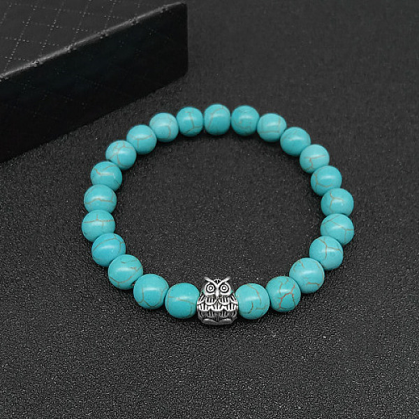 PandaHall Synthetic Turquoise Stretch Bracelets for Women Men, with Tibetan Style Animals Alloy Beads, Owl, No Size Synthetic Turquoise Owl
PandaHall Synthetic Turquoise Stretch Bracelets for Women Men, with Tibetan Style Animals Alloy Beads, Owl, No Size Synthetic Turquoise Owl