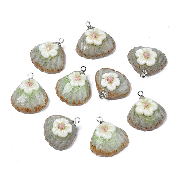 PandaHall Handmade Porcelain Pendants, with Platinum Plated Brass Findings, Famille Rose Style, Shell with Flower, Flamingo..., Pink
PandaHall Handmade Porcelain Pendants, with Platinum Plated Brass Findings, Famille Rose Style, Shell with Flower, Flamingo..., Pink