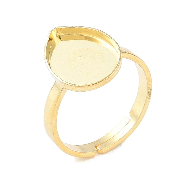 PandaHall 304 Stainless Steel Adjustable Ring Components, Bezel Cup Ring Settings, Teardrop, Real 18K Gold Plated, Inner Diameter: 17mm...
PandaHall 304 Stainless Steel Adjustable Ring Components, Bezel Cup Ring Settings, Teardrop, Real 18K Gold Plated, Inner Diameter: 17mm...