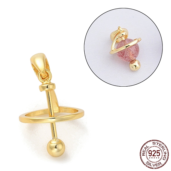 PandaHall 925 Sterling Silver Locket Style Planet Pinch Bails, for Pearl Gemstone Beads, with 925 Stamp, Golden, 14x11mm, Hole: 4x2.5mm...
PandaHall 925 Sterling Silver Locket Style Planet Pinch Bails, for Pearl Gemstone Beads, with 925 Stamp, Golden, 14x11mm, Hole: 4x2.5mm...
