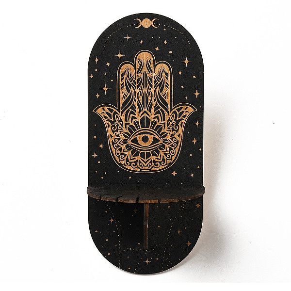 PandaHall Wooden Wall-Mounted Small Crystal Display Shelf, Witch Hanging Crystal Holder, for Crystal Dowsing Pendulum Pendant Storage, Hamsa..., Black
PandaHall Wooden Wall-Mounted Small Crystal Display Shelf, Witch Hanging Crystal Holder, for Crystal Dowsing Pendulum Pendant Storage, Hamsa..., Black