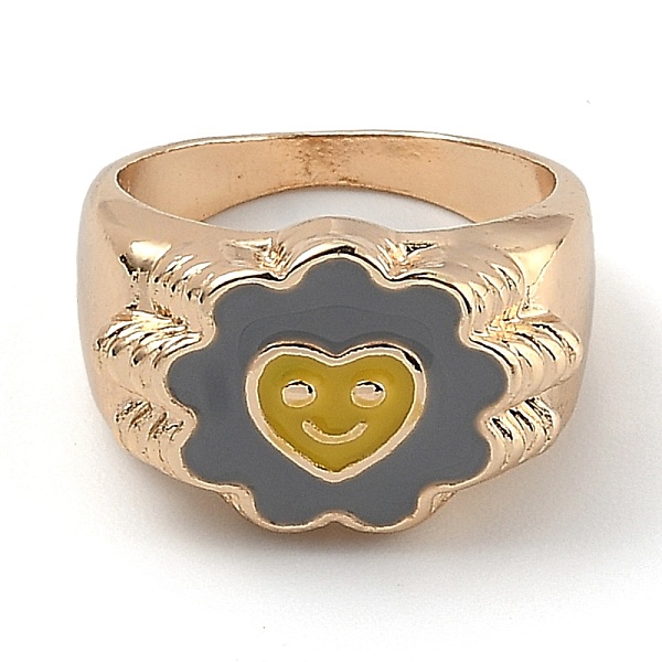 PandaHall Alloy Enamel Finger Rings, Flower with Smiling Face, Light Gold, Yellow, US Size 6, Inner Diameter: 17mm Alloy Yellow
PandaHall Alloy Enamel Finger Rings, Flower with Smiling Face, Light Gold, Yellow, US Size 6, Inner Diameter: 17mm Alloy Yellow