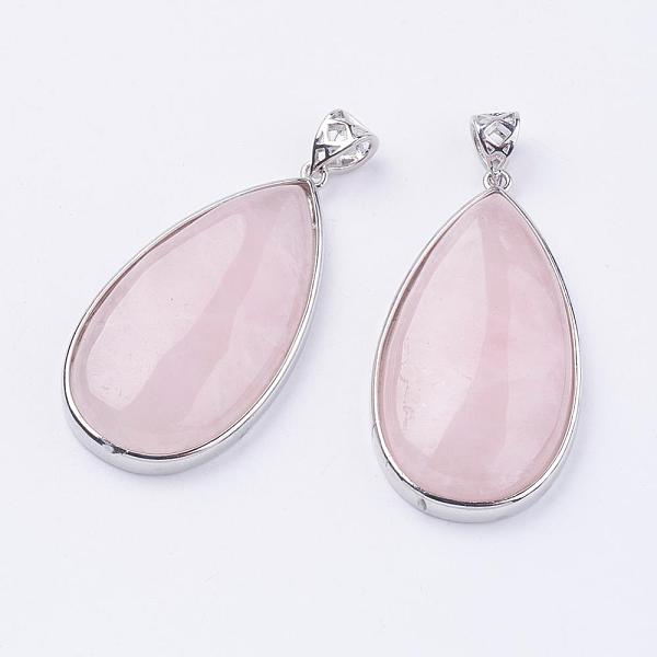 PandaHall Natural Rose Quartz Big Pendants, with Platinum Tone Brass Findings, Lead Free & Nickel Free, Teardrop, 50x26x9mm, Hole: 5x6mm...
PandaHall Natural Rose Quartz Big Pendants, with Platinum Tone Brass Findings, Lead Free & Nickel Free, Teardrop, 50x26x9mm, Hole: 5x6mm...