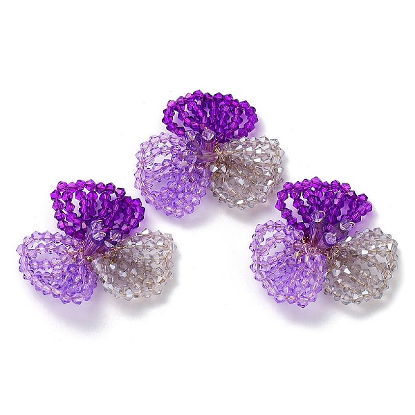 PandaHall Glass Beaded Cabochons, Cluster Beads, with Golden Plated Brass Perforated Disc Settings, Flower, Dark Violet, 14x40x34mm Glass...
PandaHall Glass Beaded Cabochons, Cluster Beads, with Golden Plated Brass Perforated Disc Settings, Flower, Dark Violet, 14x40x34mm Glass...