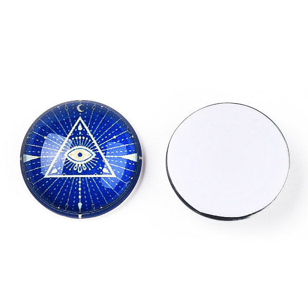 PandaHall Glass Cabochons, Half Round with Eye, Medium Blue, 20x6.5mm Glass Half Round
PandaHall Glass Cabochons, Half Round with Eye, Medium Blue, 20x6.5mm Glass Half Round
