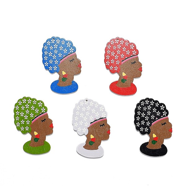 PandaHall Printed Wooden Big Pendants, Dyed, Girl, Mixed Color, 70.5x45x2.5mm, Hole: 1.8mm Wood Human Multicolor
PandaHall Printed Wooden Big Pendants, Dyed, Girl, Mixed Color, 70.5x45x2.5mm, Hole: 1.8mm Wood Human Multicolor