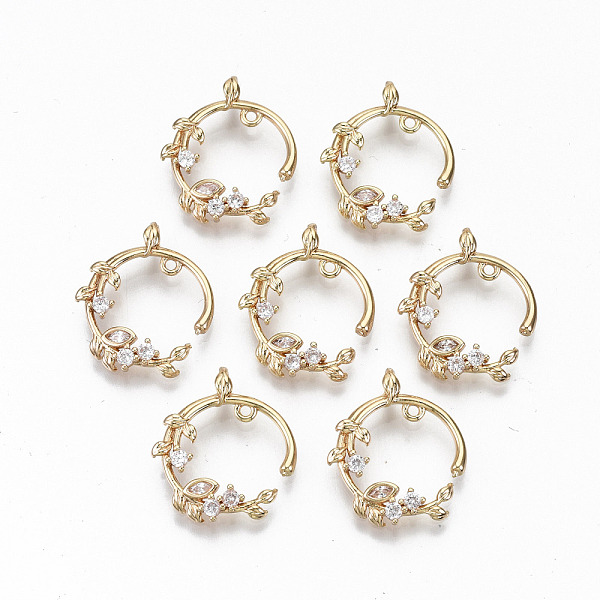 PandaHall Brass Micro Pave Cubic Zirconia Pendants, Light Gold, Long-Lasting Plated, Cadmium Free & Lead Free, Branch with Leaf, Clear...
PandaHall Brass Micro Pave Cubic Zirconia Pendants, Light Gold, Long-Lasting Plated, Cadmium Free & Lead Free, Branch with Leaf, Clear...