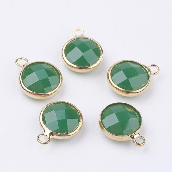 PandaHall Golden Tone Brass Glass Flat Round Charms, Faceted, Sea Green, 14x10.5x5mm, Hole: 1.5mm Brass+Glass Flat Round Green
PandaHall Golden Tone Brass Glass Flat Round Charms, Faceted, Sea Green, 14x10.5x5mm, Hole: 1.5mm Brass+Glass Flat Round Green