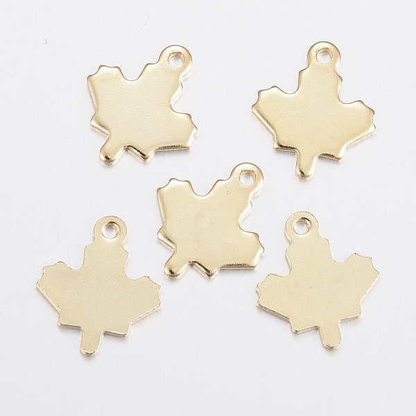PandaHall Autumn Theme 304 Stainless Steel Charms, Maple Leaf, Golden, 13x11.5x1mm, Hole: 1.2mm 304 Stainless Steel Leaf
PandaHall Autumn Theme 304 Stainless Steel Charms, Maple Leaf, Golden, 13x11.5x1mm, Hole: 1.2mm 304 Stainless Steel Leaf