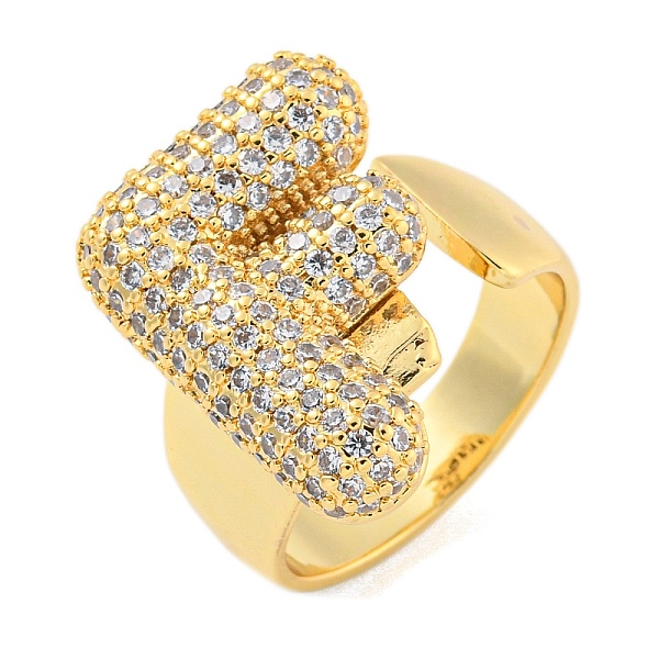 PandaHall Brass Micro Pave Clear Cubic Zirconia Letter Open Cuff Ring for Women, Real 18K Gold Plated, Letter F, 22x18mm, Inner Diameter...
PandaHall Brass Micro Pave Clear Cubic Zirconia Letter Open Cuff Ring for Women, Real 18K Gold Plated, Letter F, 22x18mm, Inner Diameter...
