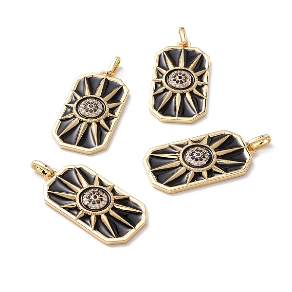 PandaHall Brass Micro Pave Cubic Zirconia Pendants, with Enamel, Real 18K Gold Plated, Lead Free & Cadmium Free & Nickel Free, Rectangle..., Black
PandaHall Brass Micro Pave Cubic Zirconia Pendants, with Enamel, Real 18K Gold Plated, Lead Free & Cadmium Free & Nickel Free, Rectangle..., Black