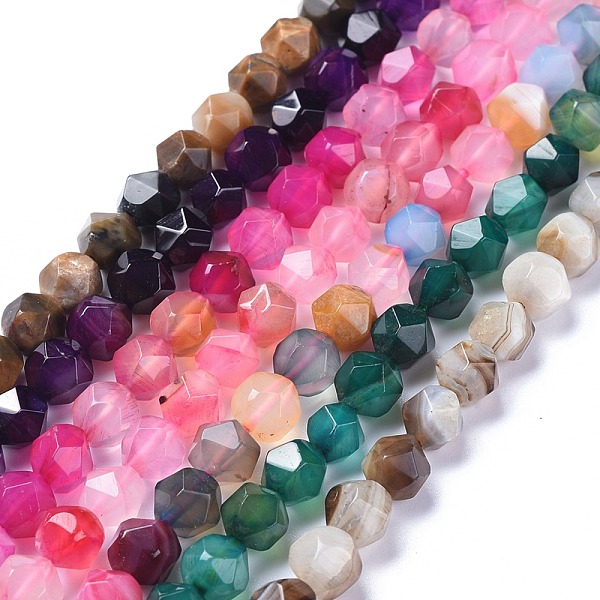 PandaHall Dyed Natural Agate Beads Strands, Star Cut Round Beads, Faceted, 7.5~8mm, Hole: 0.7mm, about 48pcs/Strand, 14.76 inch(37.5cm)..., Multicolor
PandaHall Dyed Natural Agate Beads Strands, Star Cut Round Beads, Faceted, 7.5~8mm, Hole: 0.7mm, about 48pcs/Strand, 14.76 inch(37.5cm)..., Multicolor