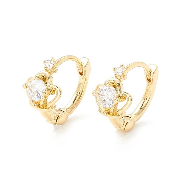 PandaHall Clear Cubic Zirconia Crown Hinged Hoop Earrings for Women, Real 18K Gold Plated Brass Jewelry, Cadmium Free & Nickel Free & Lead...
PandaHall Clear Cubic Zirconia Crown Hinged Hoop Earrings for Women, Real 18K Gold Plated Brass Jewelry, Cadmium Free & Nickel Free & Lead...