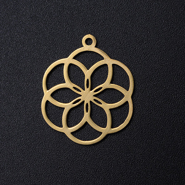 PandaHall 304 Stainless Steel Filigree Charms, Seed of Life/Sacred Geometry, Golden, 22.5x18.5x1mm, Hole: 1.5mm 304 Stainless Steel Flower
PandaHall 304 Stainless Steel Filigree Charms, Seed of Life/Sacred Geometry, Golden, 22.5x18.5x1mm, Hole: 1.5mm 304 Stainless Steel Flower