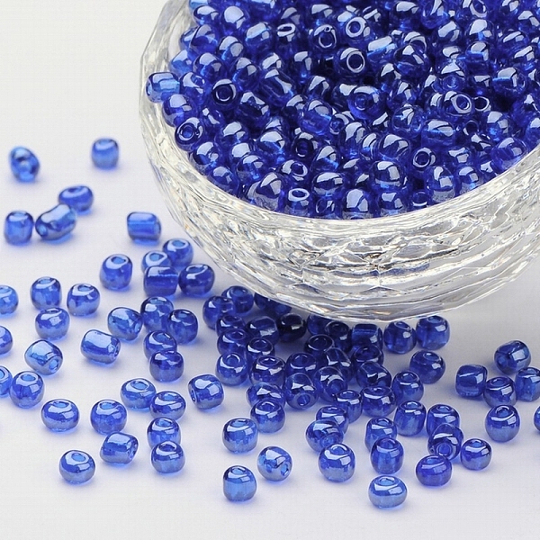 PandaHall (Repacking Service Available) Glass Seed Beads, Trans. Colours Lustered, Round, Blue, 6/0, 4mm, Hole: 1.5mm, about 12G/bag Glass...
PandaHall (Repacking Service Available) Glass Seed Beads, Trans. Colours Lustered, Round, Blue, 6/0, 4mm, Hole: 1.5mm, about 12G/bag Glass...