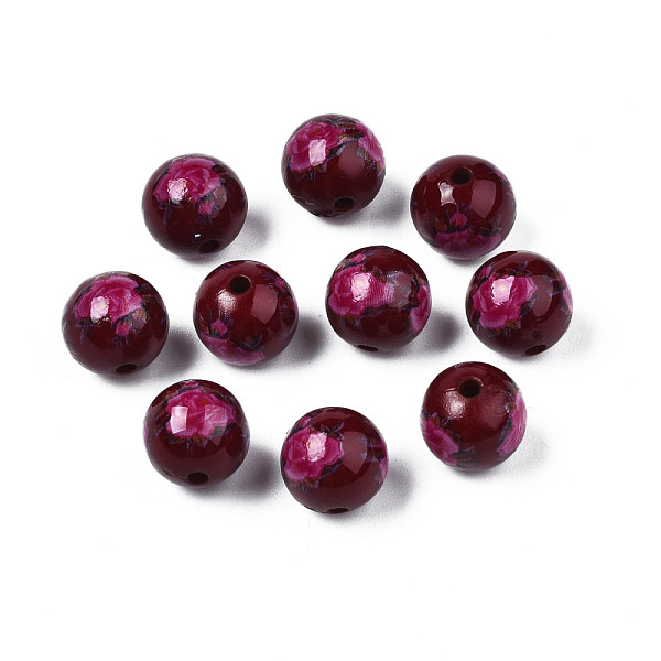 PandaHall Opaque Printed Acrylic Beads, Round with Flower Pattern, Dark Red, 9x9.5mm, Hole: 1.8mm Acrylic Round
PandaHall Opaque Printed Acrylic Beads, Round with Flower Pattern, Dark Red, 9x9.5mm, Hole: 1.8mm Acrylic Round