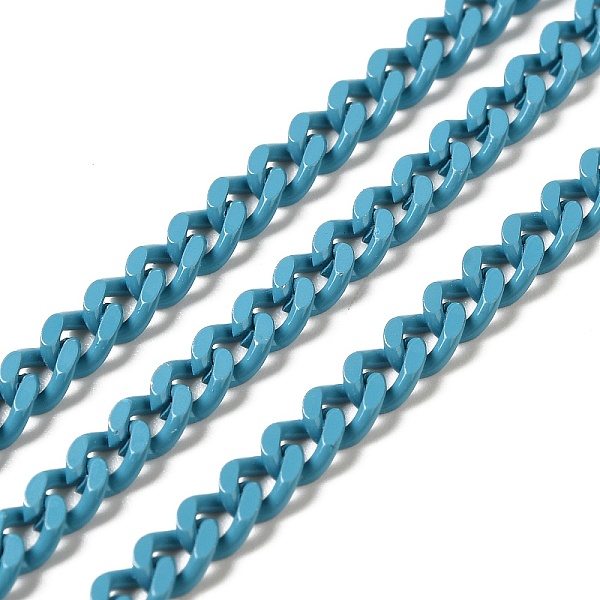 PandaHall Spray Painted 304 Stainless Steel Curb Chains, with Spool, Unwelded, Light Sky Blue, 5x3.5x1.6mm 304 Stainless Steel
PandaHall Spray Painted 304 Stainless Steel Curb Chains, with Spool, Unwelded, Light Sky Blue, 5x3.5x1.6mm 304 Stainless Steel