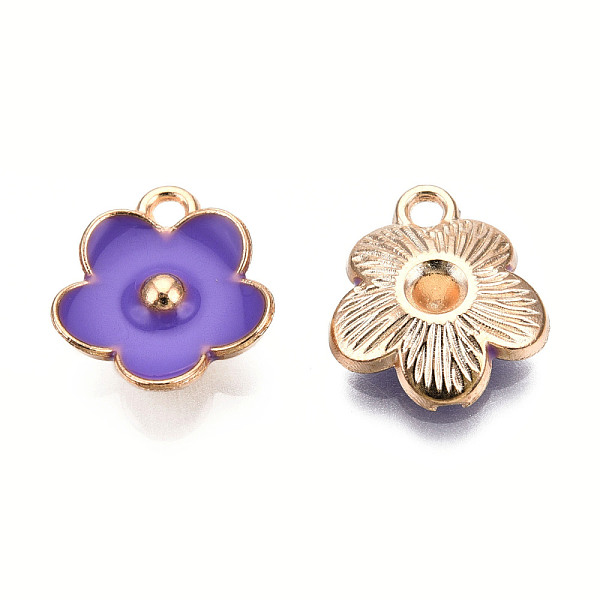 PandaHall Light Gold Plated Alloy Enamel Pendants, Flower, Blue Violet, 13x11.5x3mm, Hole: 1.6mm Alloy+Enamel Flower Purple
PandaHall Light Gold Plated Alloy Enamel Pendants, Flower, Blue Violet, 13x11.5x3mm, Hole: 1.6mm Alloy+Enamel Flower Purple
