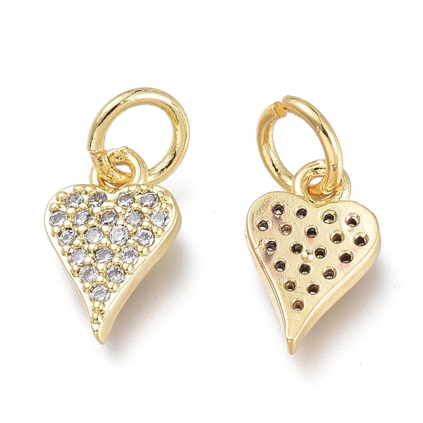 PandaHall Brass Micro Pave Clear Cubic Zirconia Charms, with Jump Rings, Long-Lasting Plated, Heart, Real 18K Gold Plated, 10x6.5x1.7mm...
PandaHall Brass Micro Pave Clear Cubic Zirconia Charms, with Jump Rings, Long-Lasting Plated, Heart, Real 18K Gold Plated, 10x6.5x1.7mm...