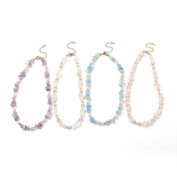 PandaHall 4Pcs 4 Style Natural Mixed Gemstone Chips & Pearl Beaded Necklaces Set for Women, 15.35 inch(39cm), 1Pc/style Mixed Stone
PandaHall 4Pcs 4 Style Natural Mixed Gemstone Chips & Pearl Beaded Necklaces Set for Women, 15.35 inch(39cm), 1Pc/style Mixed Stone