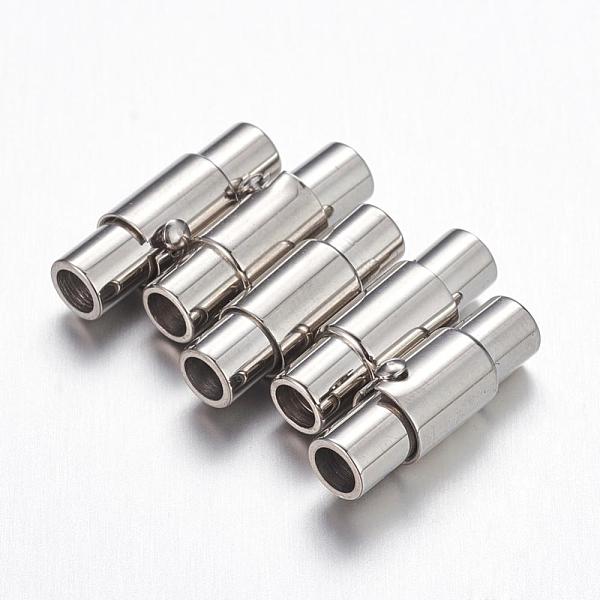 PandaHall 304 Stainless Steel Locking Tube Magnetic Clasps, Column Magnetic Closure, Stainless Steel Color, 18x5mm, Hole: 3mm 304 Stainless...
PandaHall 304 Stainless Steel Locking Tube Magnetic Clasps, Column Magnetic Closure, Stainless Steel Color, 18x5mm, Hole: 3mm 304 Stainless...