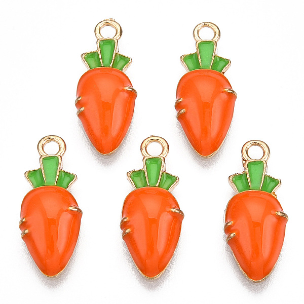 PandaHall Light Gold Tone Alloy Enamel Pendants, Carrot Charms, Orange Red, 20x8.5x4mm, Hole: 1.8mm Alloy+Enamel Carrot
PandaHall Light Gold Tone Alloy Enamel Pendants, Carrot Charms, Orange Red, 20x8.5x4mm, Hole: 1.8mm Alloy+Enamel Carrot