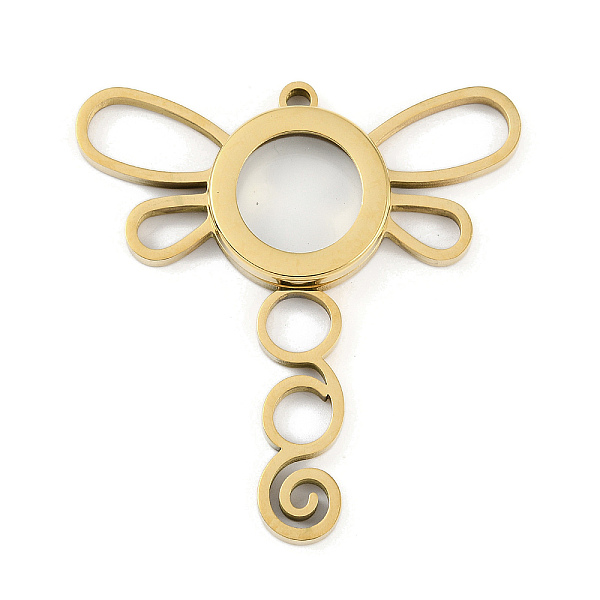 PandaHall Ion Plating(IP) 304 Stainless Stee Locket Big Pendants, with Glass, Dragonfly Charm, Real 18K Gold Plated, 50x47.5x6mm, Hole...
PandaHall Ion Plating(IP) 304 Stainless Stee Locket Big Pendants, with Glass, Dragonfly Charm, Real 18K Gold Plated, 50x47.5x6mm, Hole...