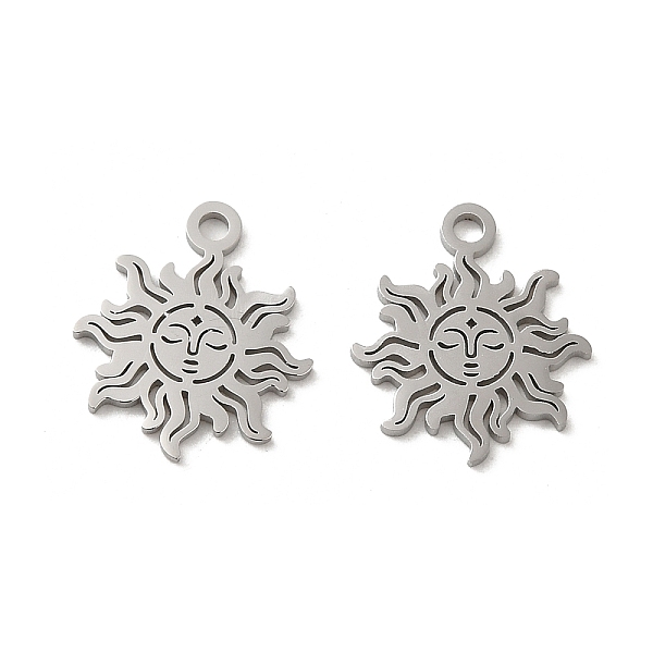 PandaHall 304 Stainless Steel Charms, Laser Cut, Sun Charm, Stainless Steel Color, 15x13x1mm, Hole: 1.5mm 304 Stainless Steel Sun
PandaHall 304 Stainless Steel Charms, Laser Cut, Sun Charm, Stainless Steel Color, 15x13x1mm, Hole: 1.5mm 304 Stainless Steel Sun