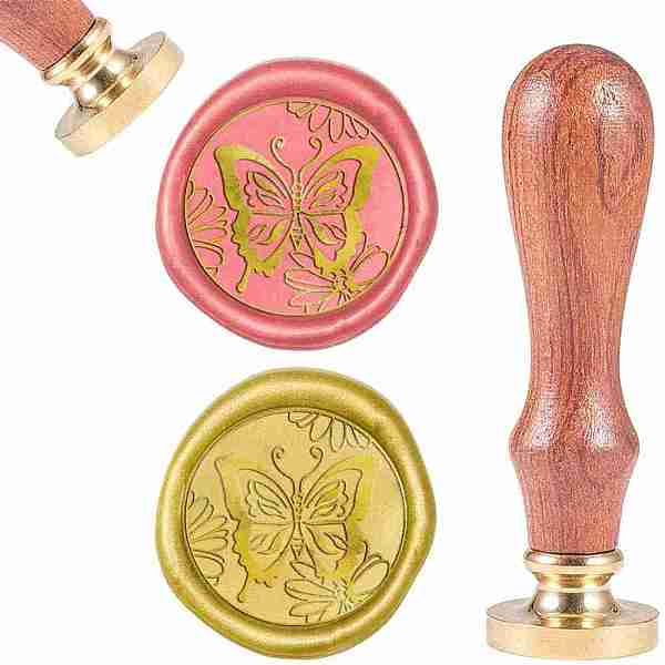 PandaHall DIY Scrapbook, Brass Wax Seal Stamp and Wood Handle Sets, Butterfly, Golden, 8.9x2.5cm, Stamps: 25x14.5mm Brass
PandaHall DIY Scrapbook, Brass Wax Seal Stamp and Wood Handle Sets, Butterfly, Golden, 8.9x2.5cm, Stamps: 25x14.5mm Brass