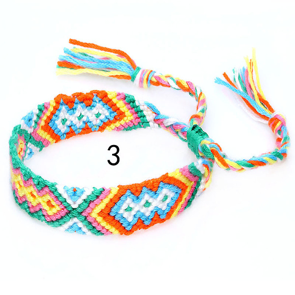 PandaHall Cotton Braided Rhombus Pattern Cord Bracelet, Ethnic Tribal Adjustable Brazilian Bracelet for Women, Light Sea Green, 5-7/8~14-1/8...
PandaHall Cotton Braided Rhombus Pattern Cord Bracelet, Ethnic Tribal Adjustable Brazilian Bracelet for Women, Light Sea Green, 5-7/8~14-1/8...