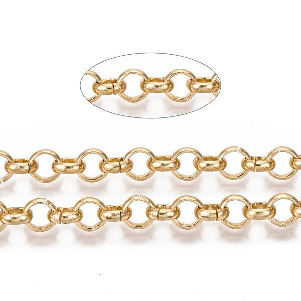 PandaHall Aluminium Rolo Chains, with Spool, Unwelded, Golden, 6x2mm, about 164.04 Feet(50m)/roll Aluminum
PandaHall Aluminium Rolo Chains, with Spool, Unwelded, Golden, 6x2mm, about 164.04 Feet(50m)/roll Aluminum