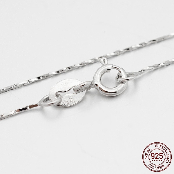 PandaHall Rhodium Plated 925 Sterling Silver Coreana Chain Necklaces, with Spring Ring Clasps, Thin Chain, Platinum, 16 inch, 0.5mm Sterling...
PandaHall Rhodium Plated 925 Sterling Silver Coreana Chain Necklaces, with Spring Ring Clasps, Thin Chain, Platinum, 16 inch, 0.5mm Sterling...