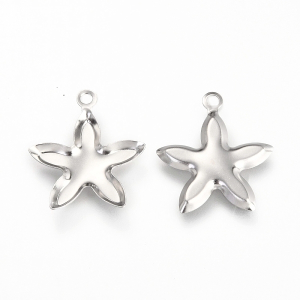 PandaHall 201 Stainless Steel Pendant Cabochon Settings, Starfish Shape, Stainless Steel Color, 19x16.5x1.5mm, Hole: 1.6mm, 9.8x13.5mm Inner...
PandaHall 201 Stainless Steel Pendant Cabochon Settings, Starfish Shape, Stainless Steel Color, 19x16.5x1.5mm, Hole: 1.6mm, 9.8x13.5mm Inner...
