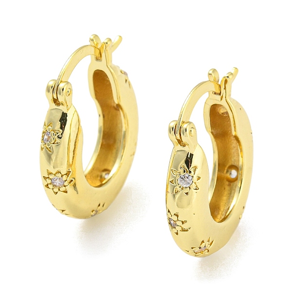 PandaHall Flower Pattern Rack Plating Brass Micro Pave Cubic Zirconia Thick Hoop Earrings for Women, Long-Lasting Plated, Cadmium Free &..., Clear
PandaHall Flower Pattern Rack Plating Brass Micro Pave Cubic Zirconia Thick Hoop Earrings for Women, Long-Lasting Plated, Cadmium Free &..., Clear