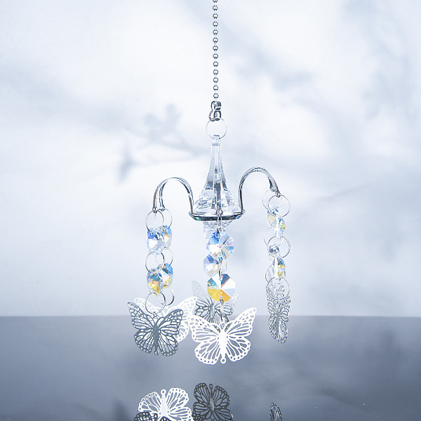 PandaHall Glass Pendant Decoration, Hanging Suncatchers, with Metal Findings, for Garden Window Wedding Home Decoration, Butterfly, 245mm...
PandaHall Glass Pendant Decoration, Hanging Suncatchers, with Metal Findings, for Garden Window Wedding Home Decoration, Butterfly, 245mm...
